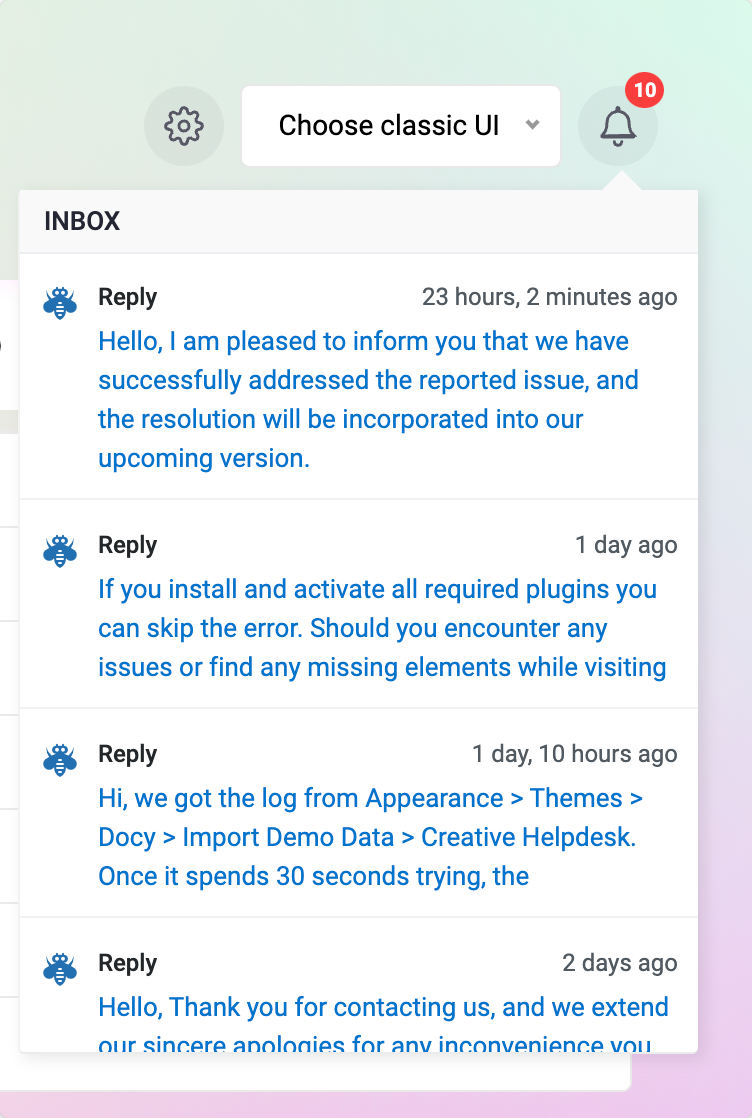 Admin Notifications panel Forumax