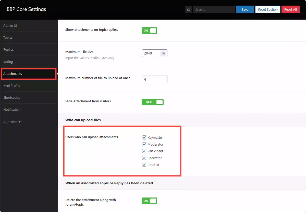 Forumax User Roles and Permissions