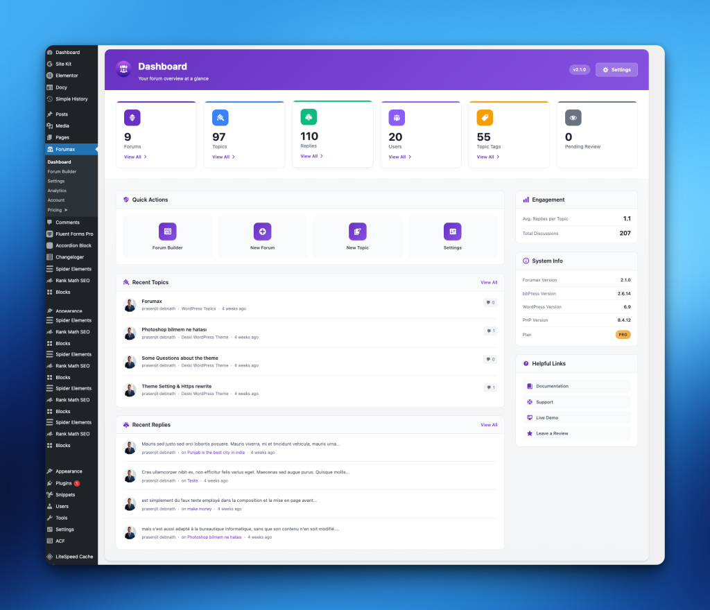 forumax dashboard 1
