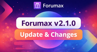 Forumax version 2.1.0 changelog