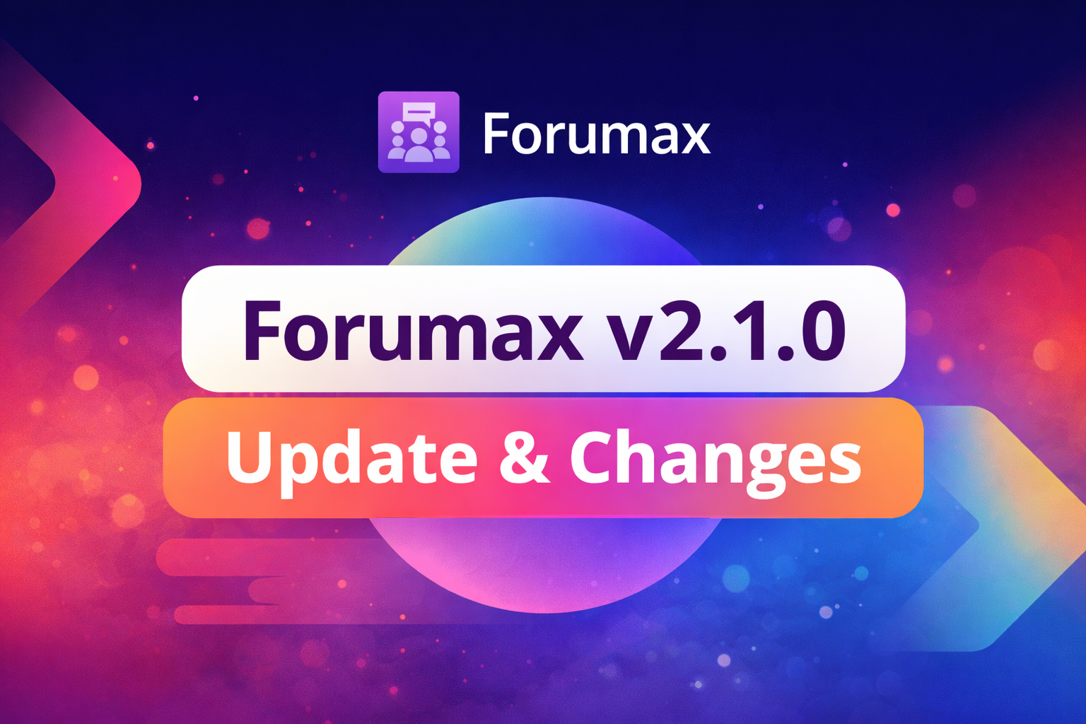Forumax version 2.1.0 changelog